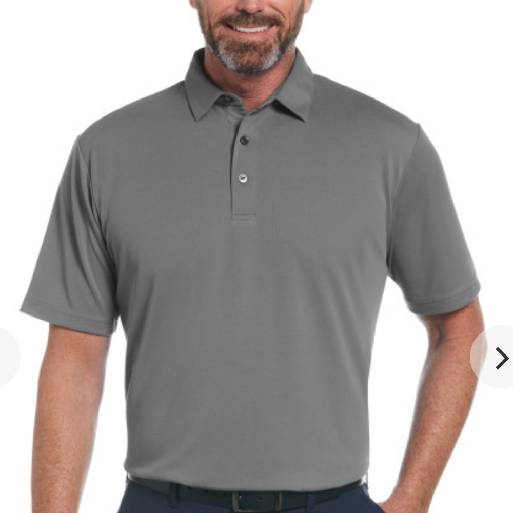 NWT | Perry Ellis Men’s Classic Polo L - Gray (Smoked Pearl)